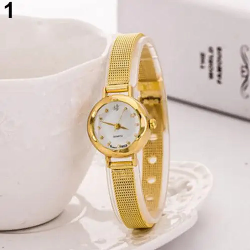 HOT SALES!!! Women'S Fashion Mesh Fine Alloy Band Rhinestone Dial Quartz Bracelet Wrist Watch Wholesale Dropshipping New Arrival