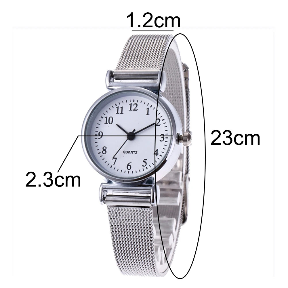 HOT SALES!!! Women'S Fashion Mesh Fine Alloy Band Rhinestone Dial Quartz Bracelet Wrist Watch Wholesale Dropshipping New Arrival