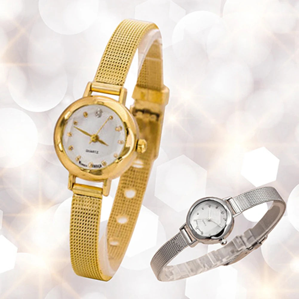 HOT SALES!!! Women'S Fashion Mesh Fine Alloy Band Rhinestone Dial Quartz Bracelet Wrist Watch Wholesale Dropshipping New Arrival