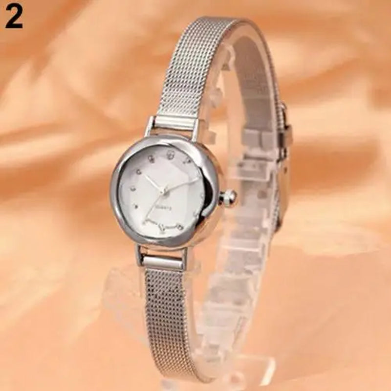 HOT SALES!!! Women'S Fashion Mesh Fine Alloy Band Rhinestone Dial Quartz Bracelet Wrist Watch Wholesale Dropshipping New Arrival